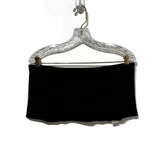 ZARA Ribbed Foldover Crop Top Size S in Black - Picture 6 of 10